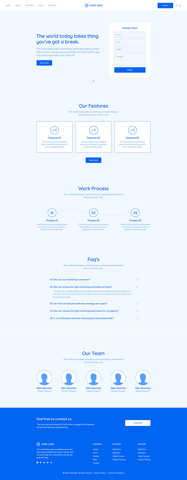 web-wireframe Sera Group Website Wireframe