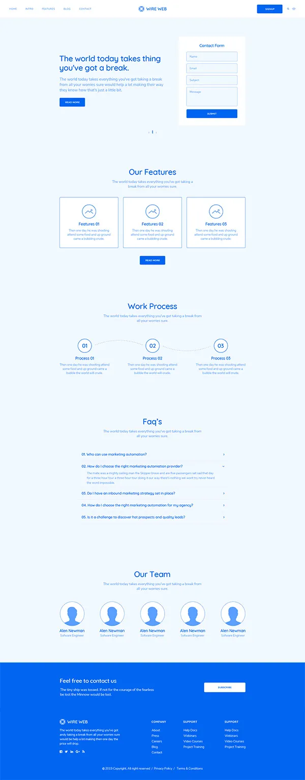 web-wireframe Sera Group Website Wireframe