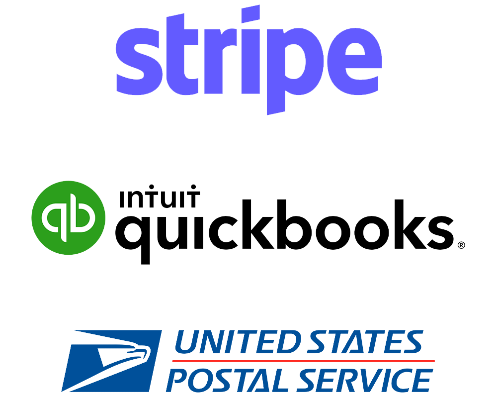 Stripe, QuickBooks, USPS Ecommerce integrations