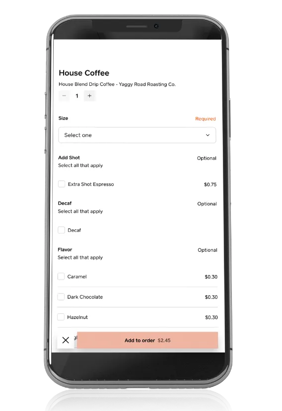 Evvy’s Coffeehouse Mobile Order Mockup Evvy's Coffeehouse Mobile Order Mockup