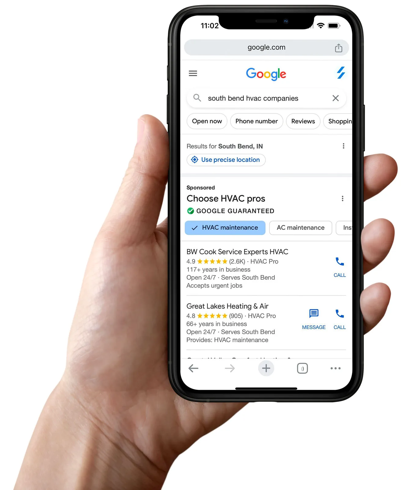 south-bend-hvac-companies-google-search-screenshot south bend hvac companies search results