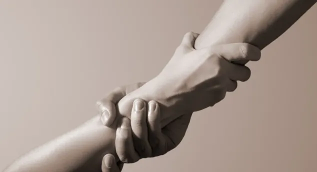 Helping hand concept.