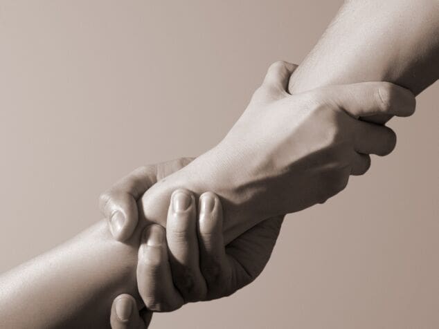 Helping hand concept.