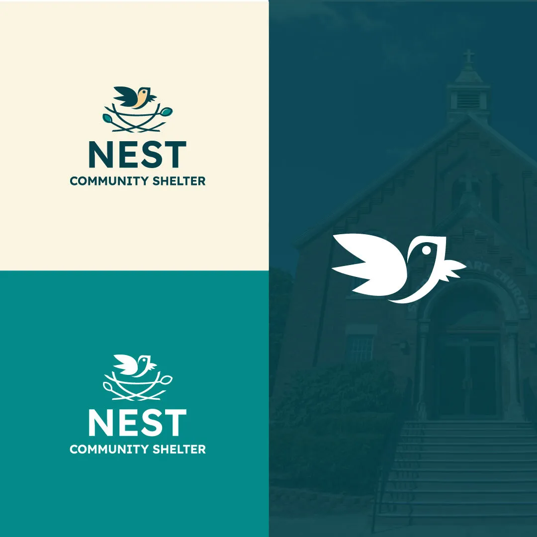 nest community shelter branding nest community shelter branding